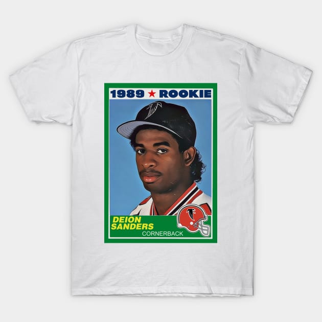 Retro Deion Rookie Card T-Shirt by darklordpug